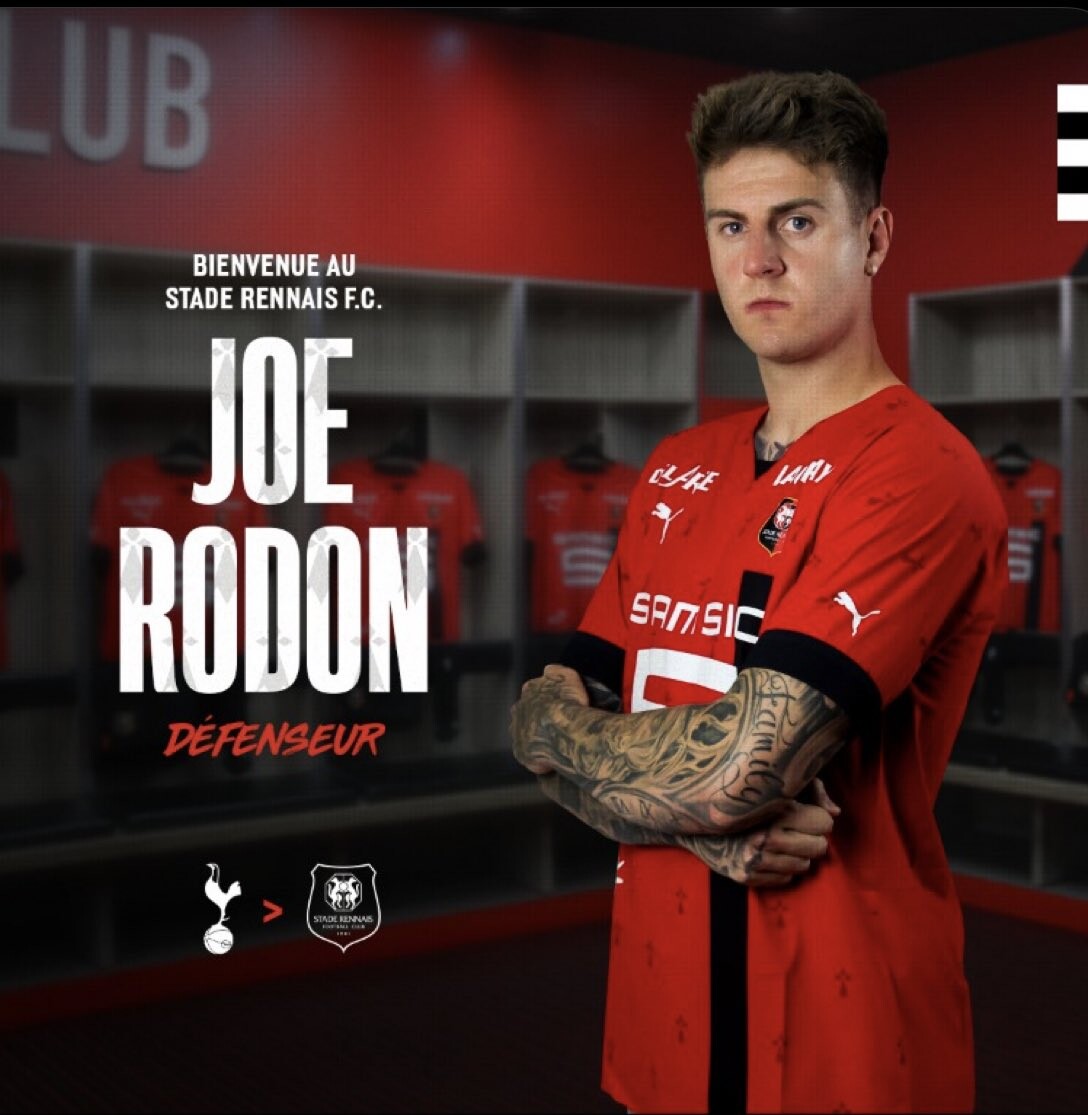 Joe Rodon joins Stade Rennais FC on a one-season loan, with an option to buy from Tottenham