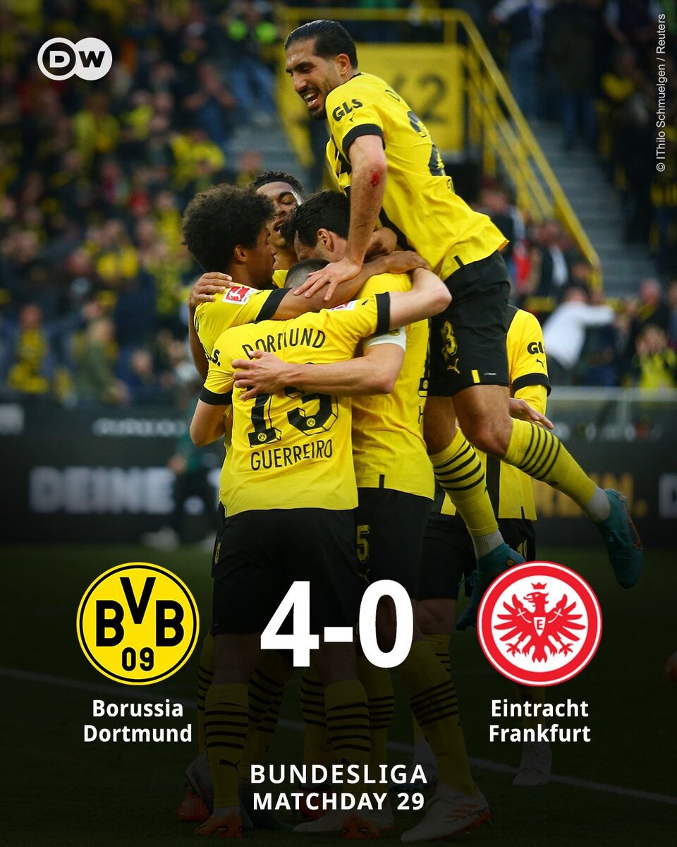 Dortmund 4-0 Eintracht Frankfurt: BVB are back in the race